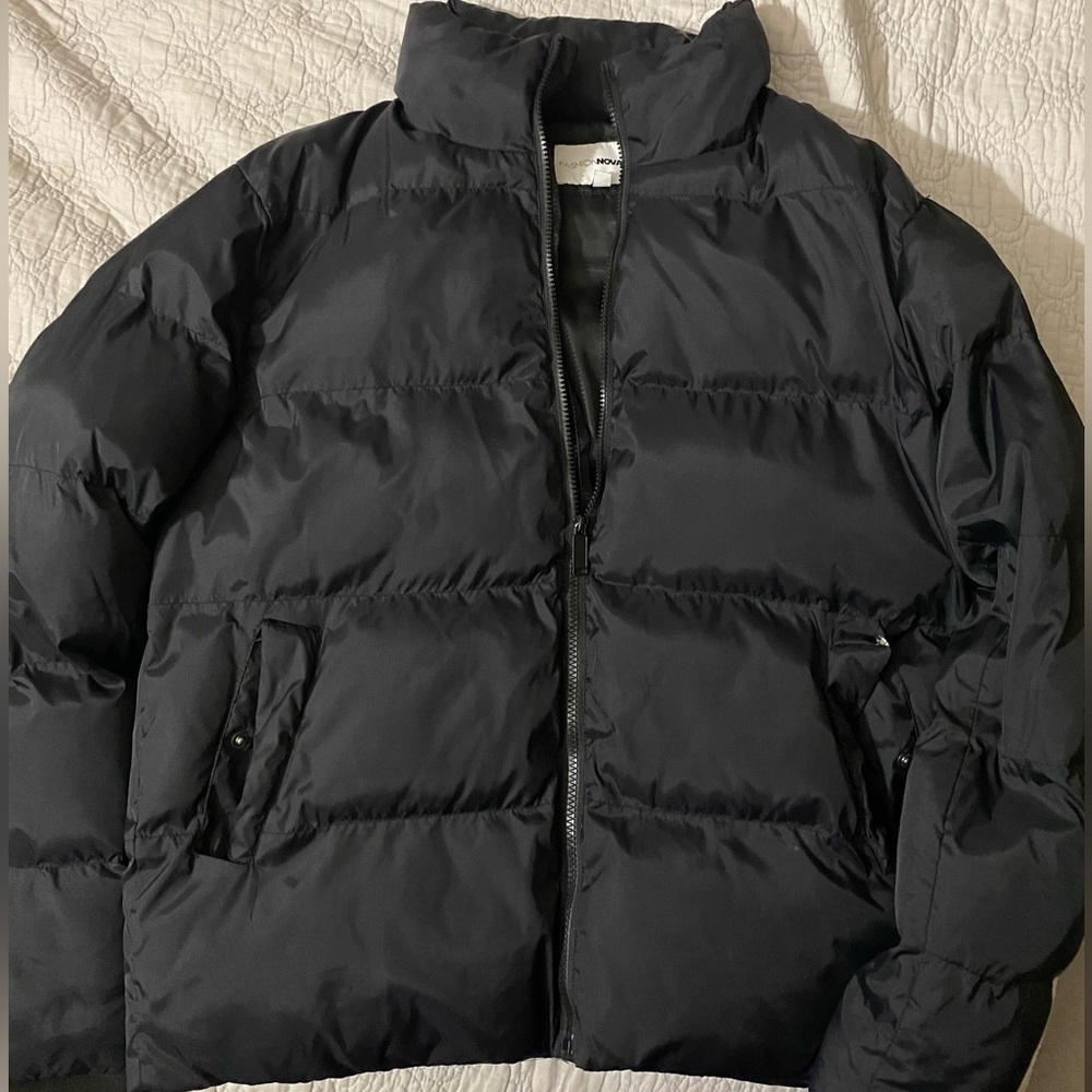 Puffer Jacket Men Black